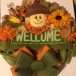 Fall/ Thanksgiving Scarecrow Wreath